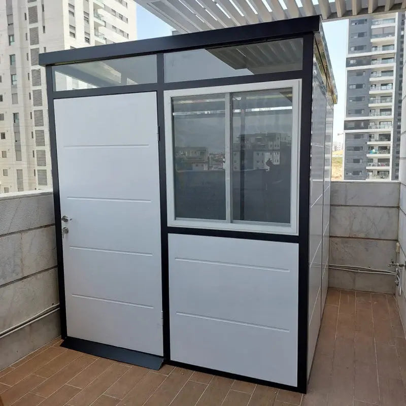 Abri de jardin modulaire isolé 2x2m profils noirs - plancher inclus - Everbox Ma boutique