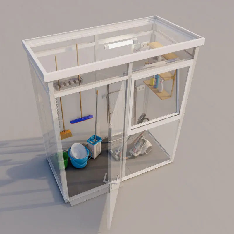 Abri de jardin modulaire isolé 2x2m profils noirs - plancher inclus - Everbox Ma boutique