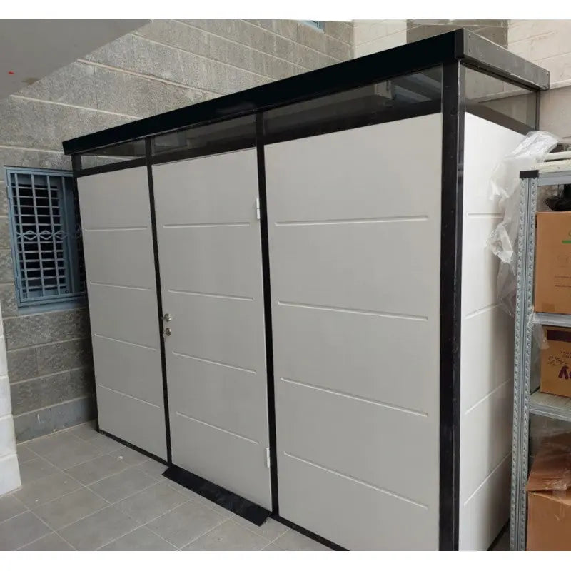 Abri de jardin modulaire isolé 3x1m profils noirs - plancher inclus - Everbox Ma boutique