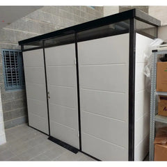 Abri de jardin modulaire isolé 3x1m profils noirs - plancher inclus - Everbox Ma boutique