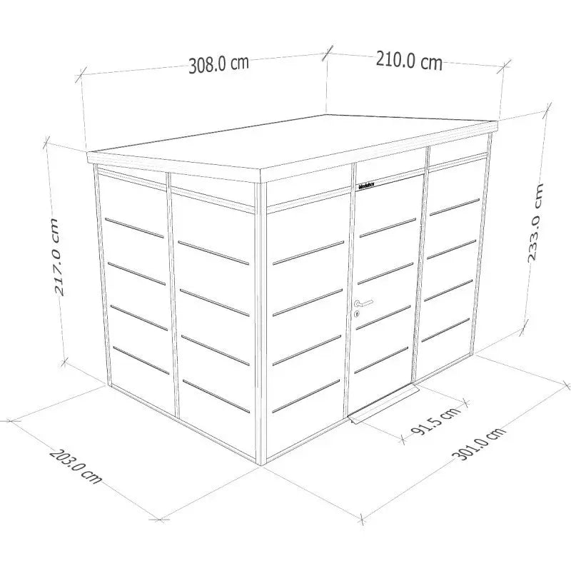 Abri de jardin modulaire isolé 3x2m blanc - plancher inclus - Everbox Ma boutique
