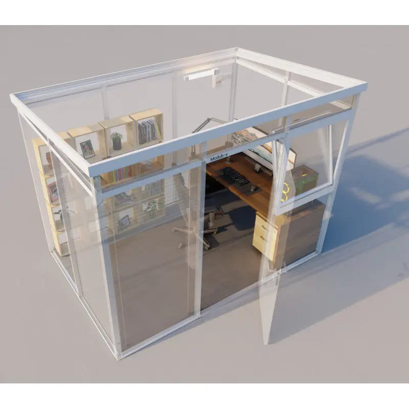 Abri de jardin modulaire isolé 3x2m blanc - plancher inclus - Everbox Ma boutique