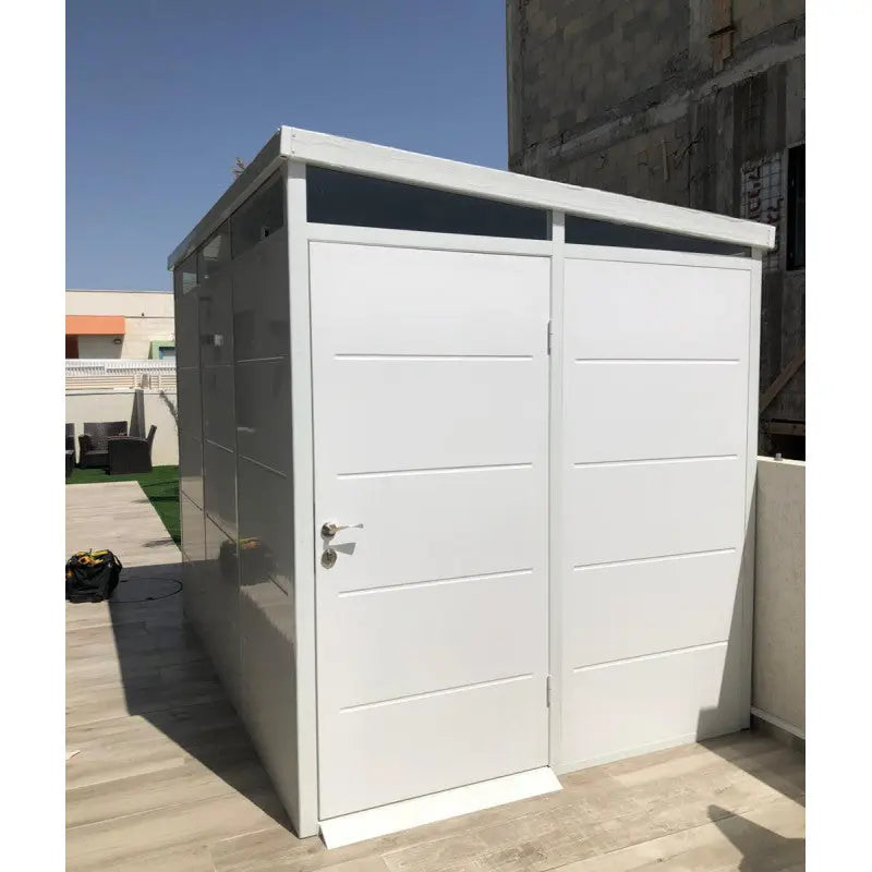 Abri de jardin modulaire isolé 3x2m blanc - plancher inclus - Everbox Ma boutique