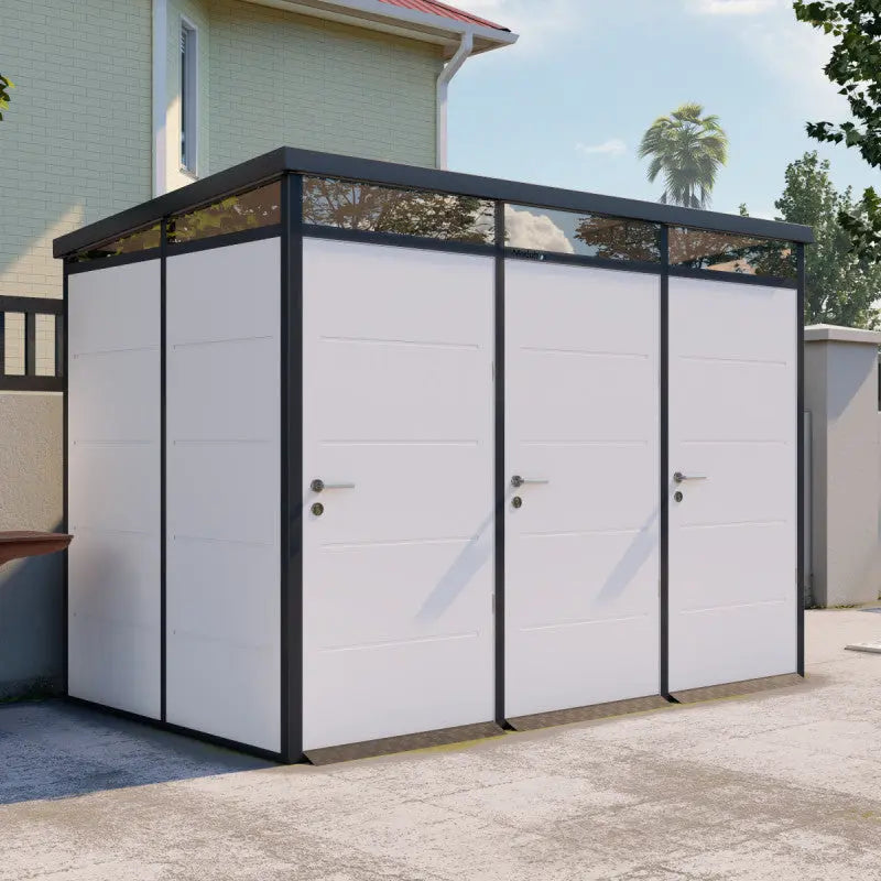 Abri de jardin modulaire isolé 3x2m profils noirs - plancher inclus - Everbox Ma boutique