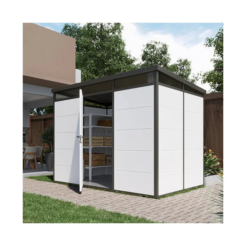 Abri de jardin modulaire isolé 3x2m profils noirs - plancher inclus - Everbox Ma boutique