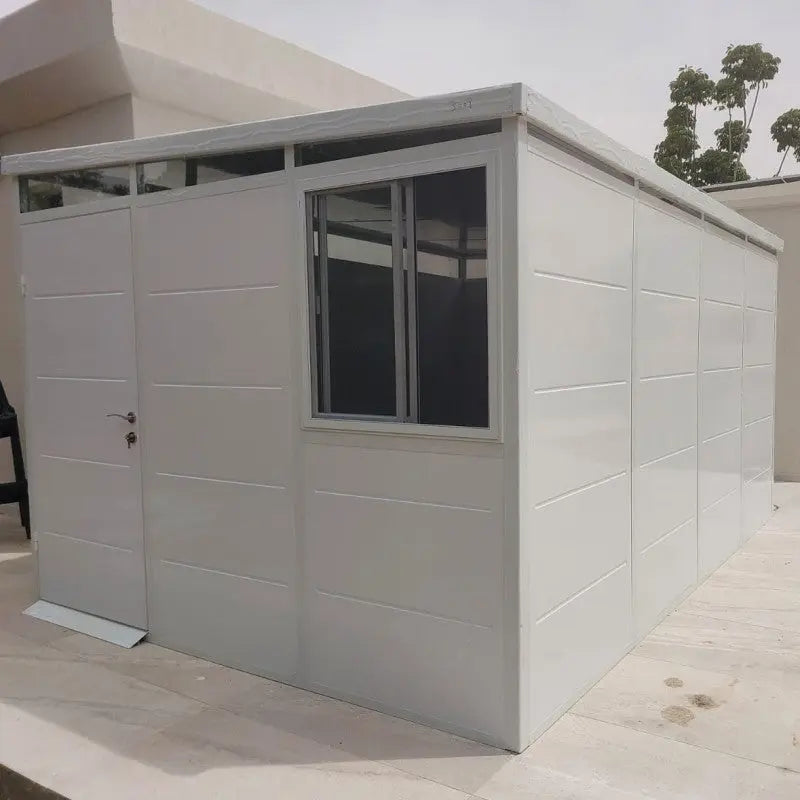 Abri de jardin modulaire isolé 4x3m blanc - plancher inclus - Everbox Ma boutique