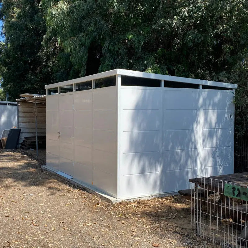 Abri de jardin modulaire isolé 4x3m blanc - plancher inclus - Everbox Ma boutique