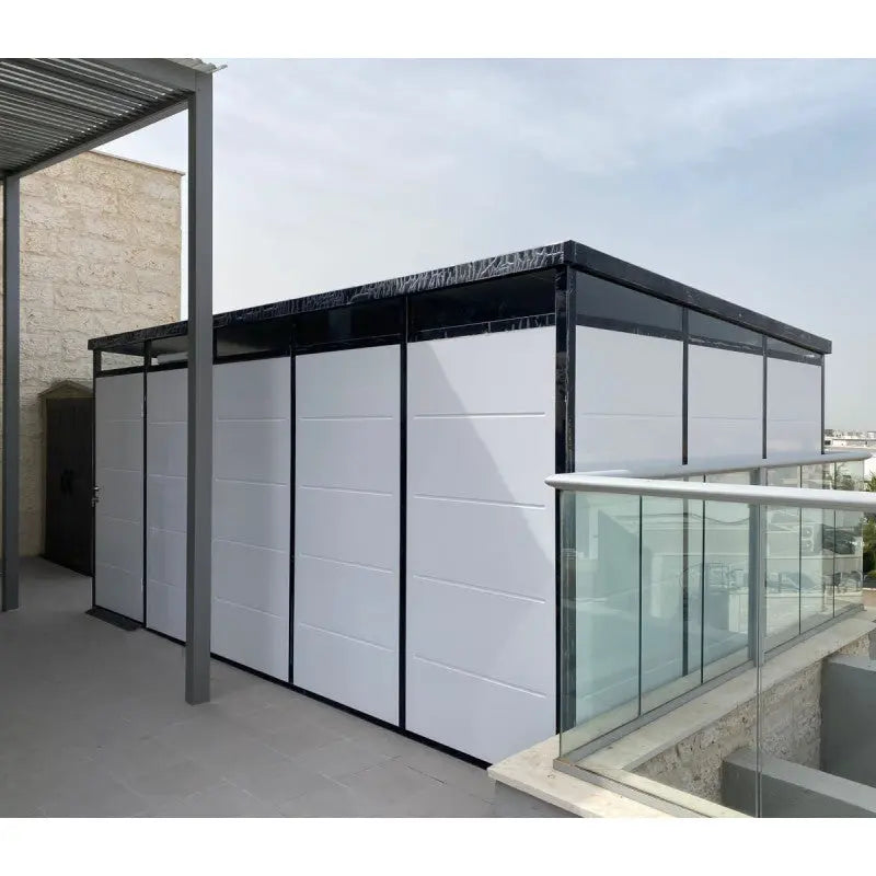 Abri de jardin modulaire isolé 5x3m profils noirs - plancher inclus - Everbox Ma boutique