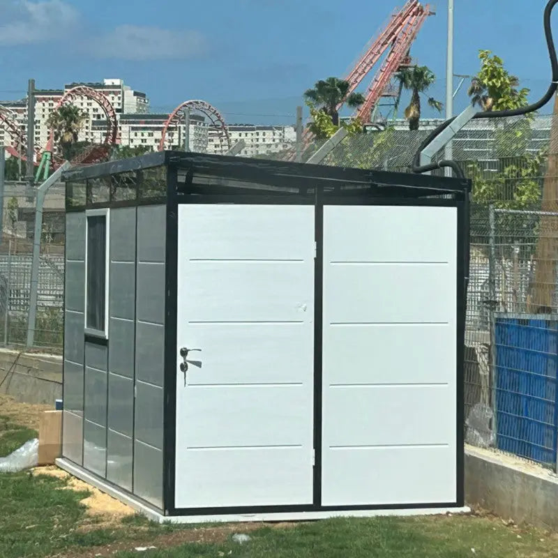 Abri de jardin modulaire isolé 4x2m profils noirs - plancher inclus - Everbox Ma boutique