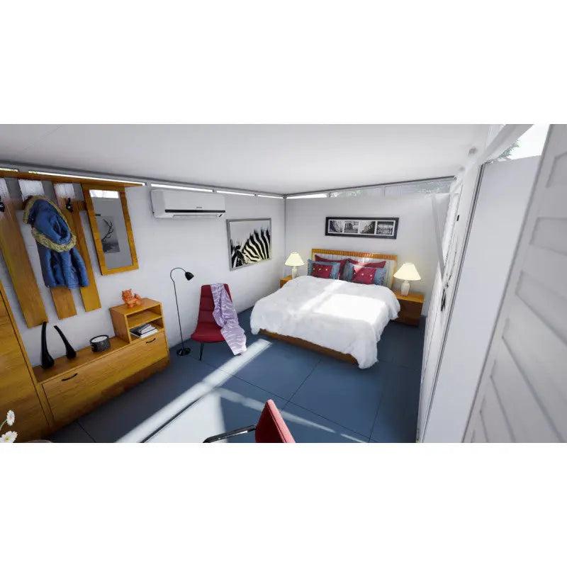 Abri de jardin modulaire isolé 5x3m blanc - plancher inclus - Everbox Ma boutique