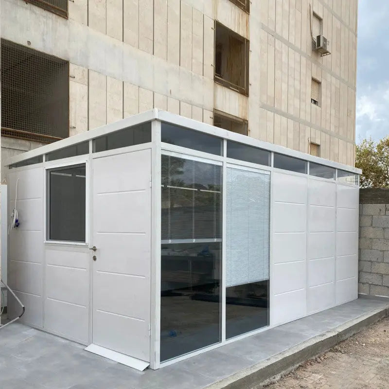 Abri de jardin modulaire isolé 5x3m blanc - plancher inclus - Everbox Ma boutique