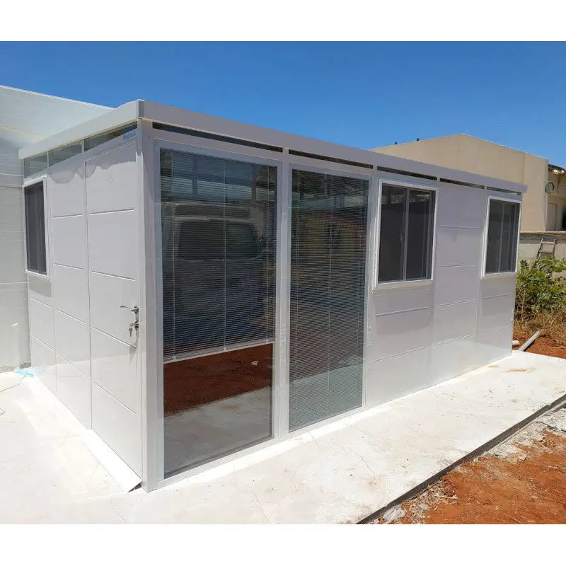 Abri de jardin modulaire isolé 5x3m blanc - plancher inclus - Everbox Ma boutique