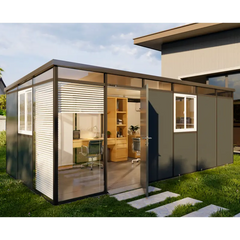 Abri de jardin modulaire isolé 6x3m anthracite et noir - plancher inclus - Everbox Ma boutique