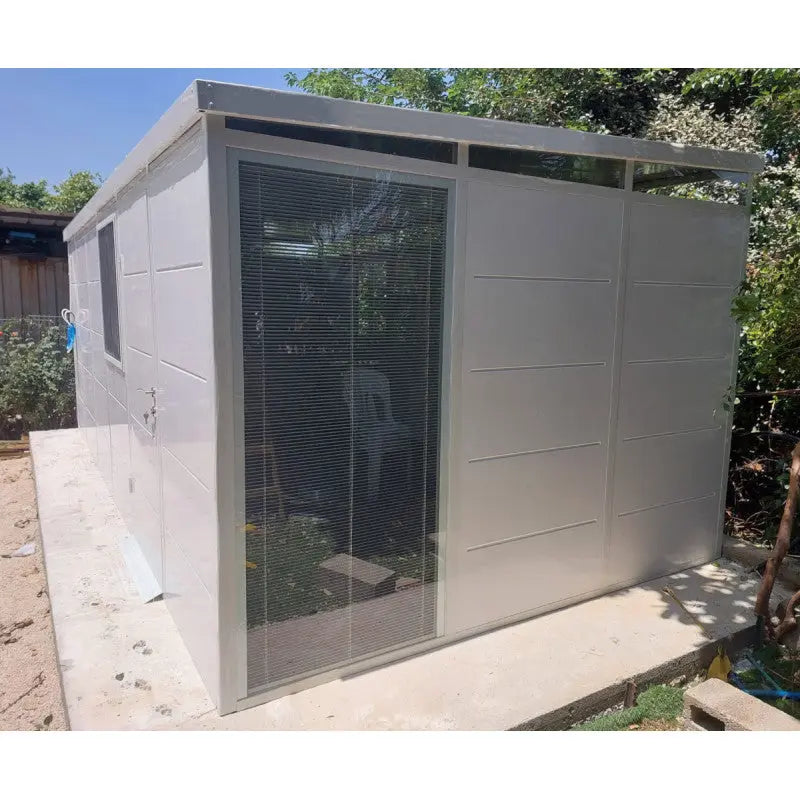 Abri de jardin modulaire isolé 6x3m blanc - plancher inclus - Everbox Ma boutique