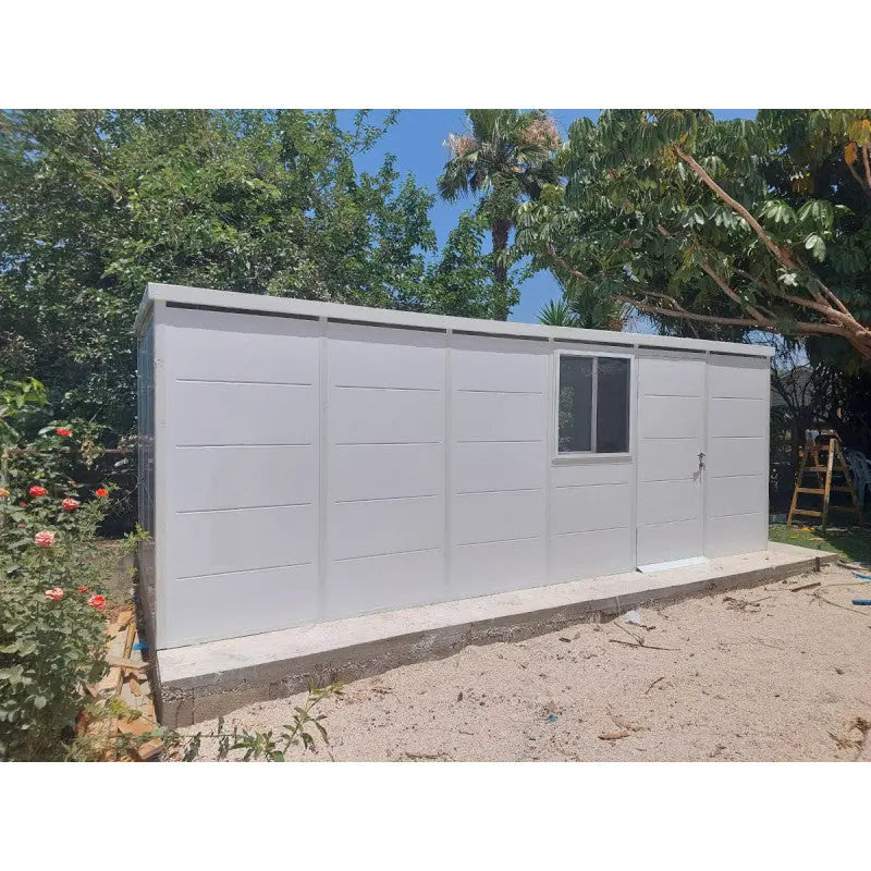 Abri de jardin modulaire isolé 6x3m blanc - plancher inclus - Everbox Ma boutique