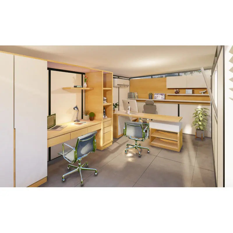 Abri de jardin modulaire isolé 6x3m blanc - plancher inclus - Everbox Ma boutique