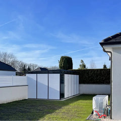 Abri de jardin modulaire isolé 6x3m profils noirs - plancher inclus - Everbox Ma boutique