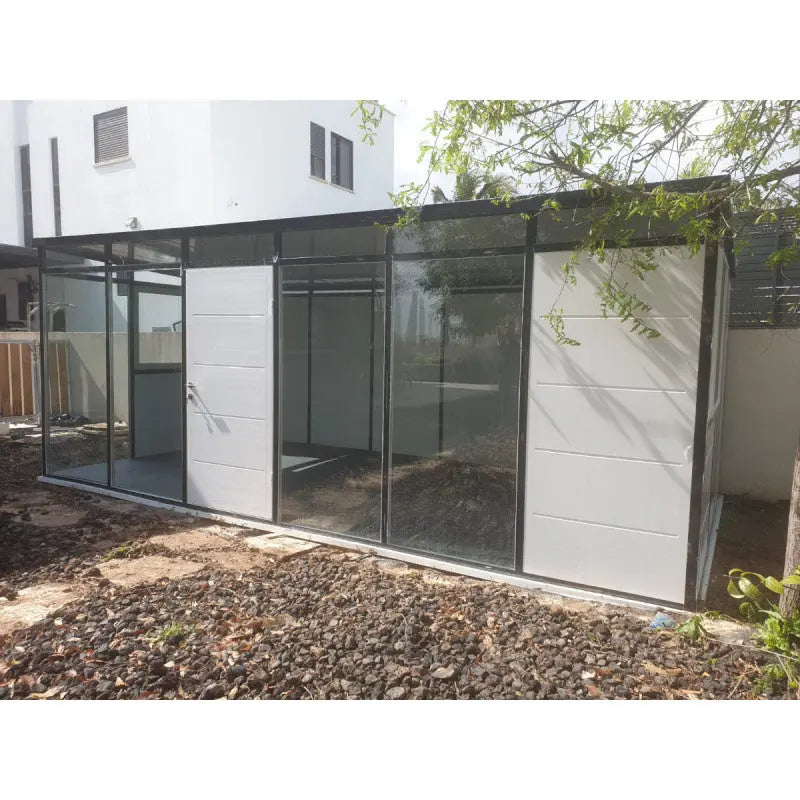 Abri de jardin modulaire isolé 6x3m profils noirs - plancher inclus - Everbox Ma boutique