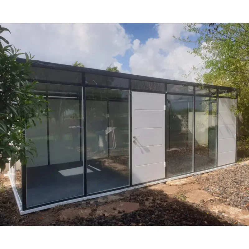 Abri de jardin modulaire isolé 6x3m profils noirs - plancher inclus - Everbox Ma boutique