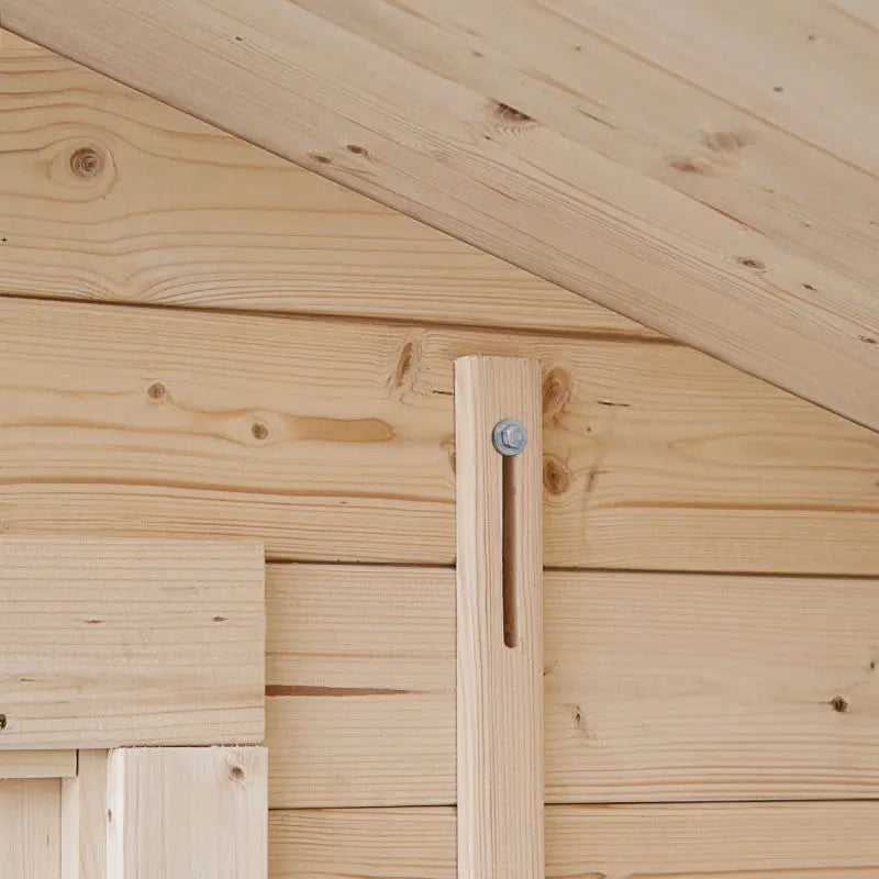 Abri de jardin monopente en bois massif 10,48 m² avec 2 espaces et cloison - Eden Ma boutique