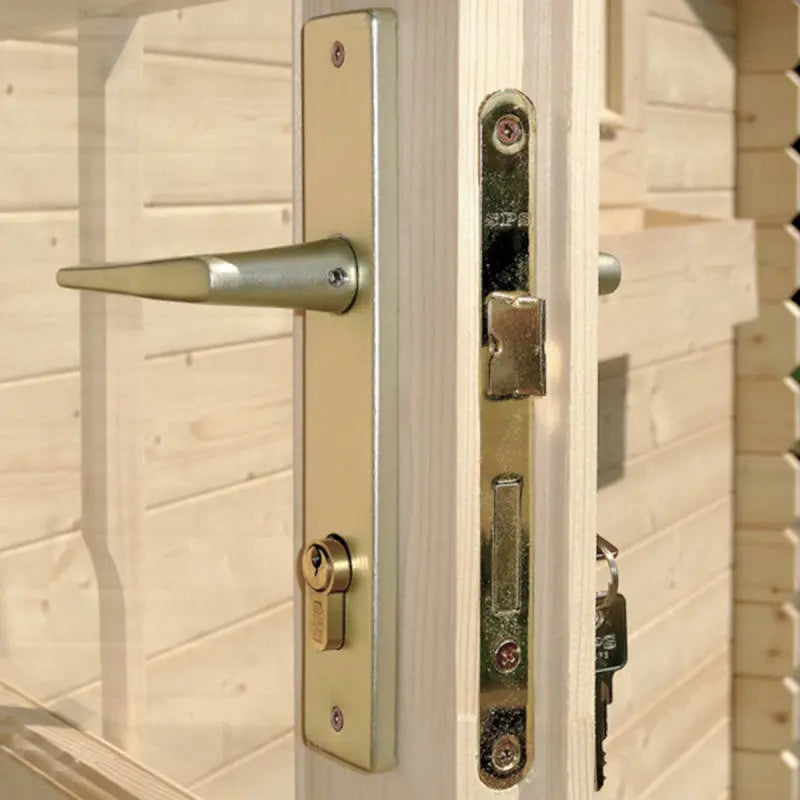 Abri de jardin monopente en bois massif 10,48 m² avec 2 espaces et cloison - Eden Ma boutique