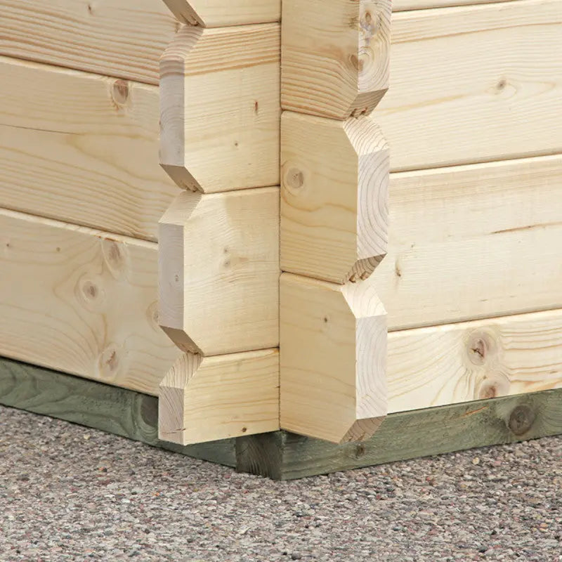 Abri de jardin monopente en bois massif 2,76m² - madriers 28mm - Eden Ma boutique