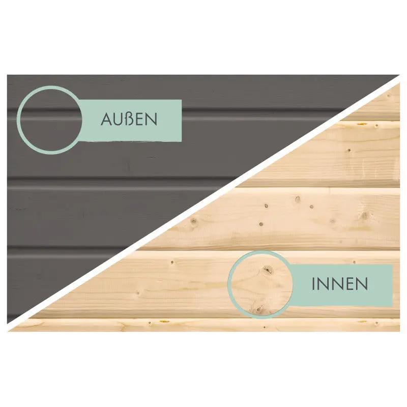Abri de jardin multifonctions en bois gris terre 6m² avec armoire intégrée – Karibu Ma boutique