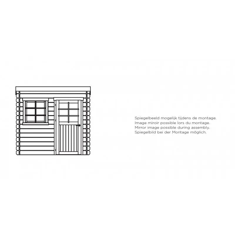 Abri de jardin Nevers 5,66m² en bois massif 28mm à toit monopente - SOLID Ma boutique