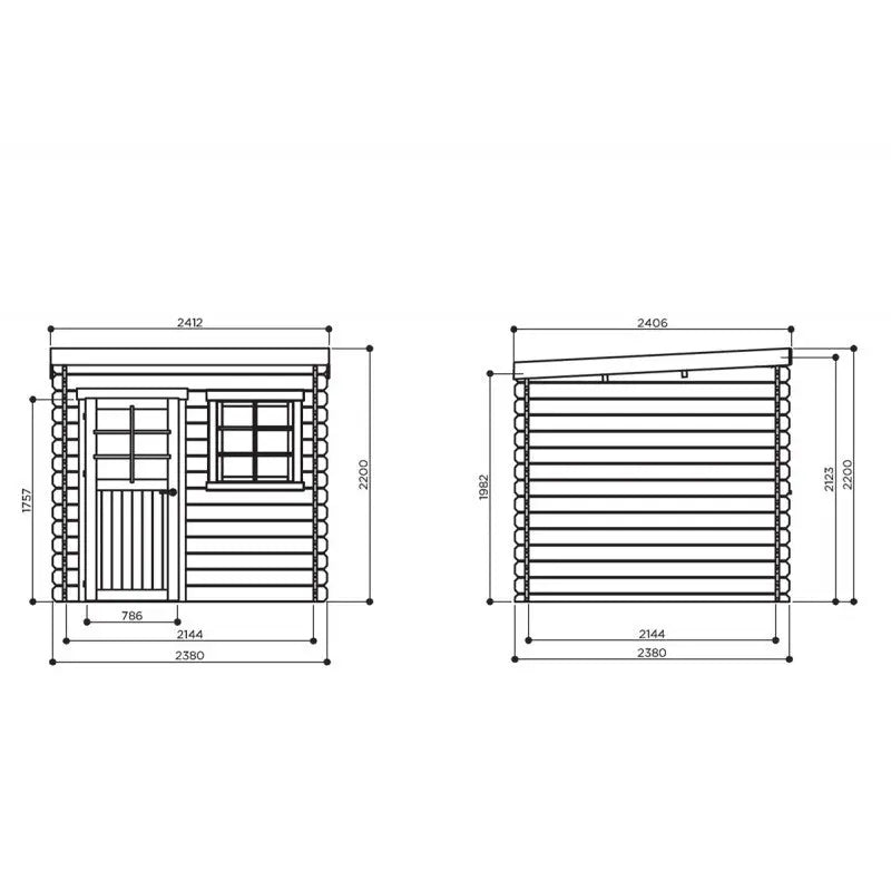 Abri de jardin Nevers 5,66m² en bois traité autoclave 28mm à toit monopente - SOLID Ma boutique