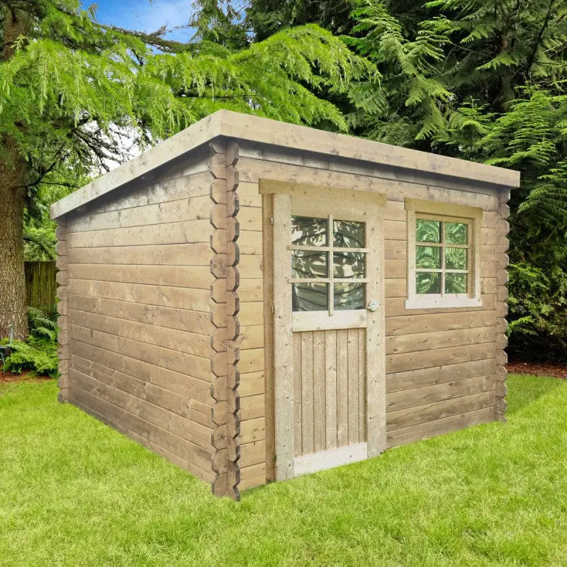 Abri de jardin Nevers 5,66m² en bois traité autoclave 28mm à toit monopente - SOLID Ma boutique