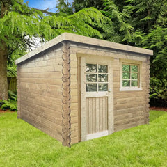 Abri de jardin Nevers 5,66m² en bois traité autoclave 28mm à toit monopente - SOLID Ma boutique