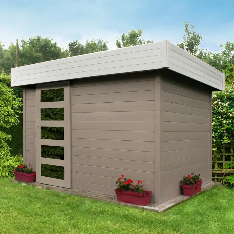 Abri de jardin Oslo 6,22m² en bois massif 28mm avec porte moderne - SOLID Ma boutique