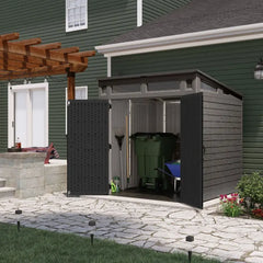 Abri de jardin polyéthylène 25mm gris foncé 4,88m² Modern + plancher - SUNCAST Ma boutique