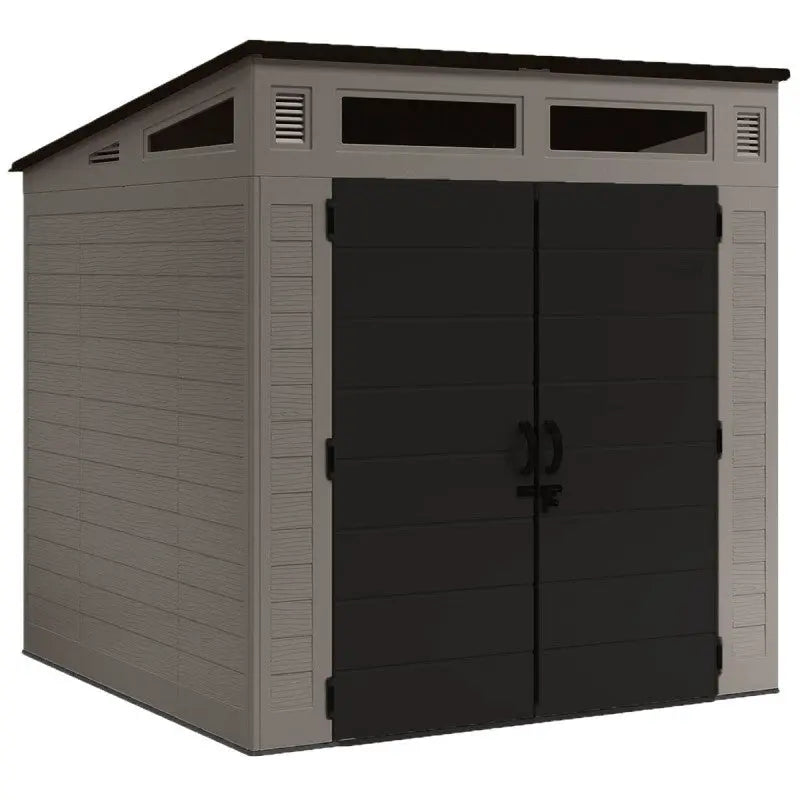 Abri de jardin polyéthylène 25mm gris foncé 4,88m² Modern + plancher - SUNCAST Ma boutique