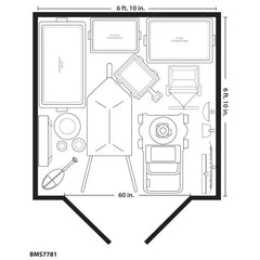 Abri de jardin polyéthylène 25mm gris foncé 4,88m² Modern + plancher - SUNCAST Ma boutique