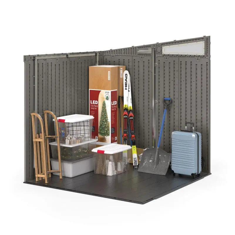 Abri de jardin polyéthylène 25mm gris foncé 4,88m² Modern + plancher - SUNCAST Ma boutique