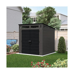 Abri de jardin polyéthylène 25mm gris foncé presque noir 4,88m² Modern + plancher - SUNCAST Ma boutique