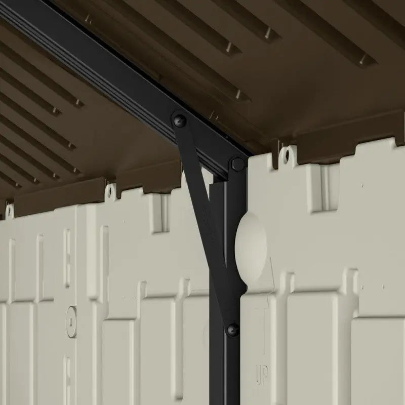 Abri de jardin polyéthylène 35mm 5,53m² Woodgrain + plancher SUNCAST Ma boutique