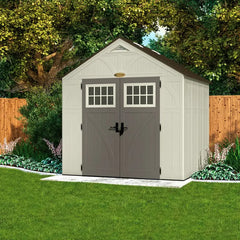 Abri de jardin polyéthylène 35mm 5,53m² Woodgrain + plancher SUNCAST Ma boutique