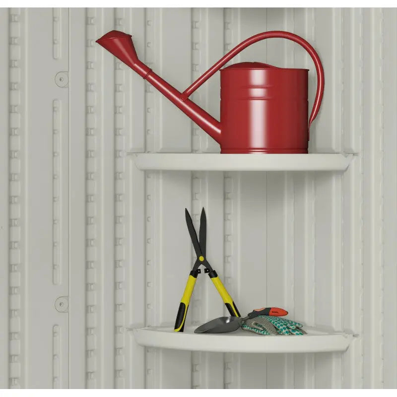 Abri de jardin polyéthylène 35mm 5,53m² Woodgrain + plancher SUNCAST Ma boutique