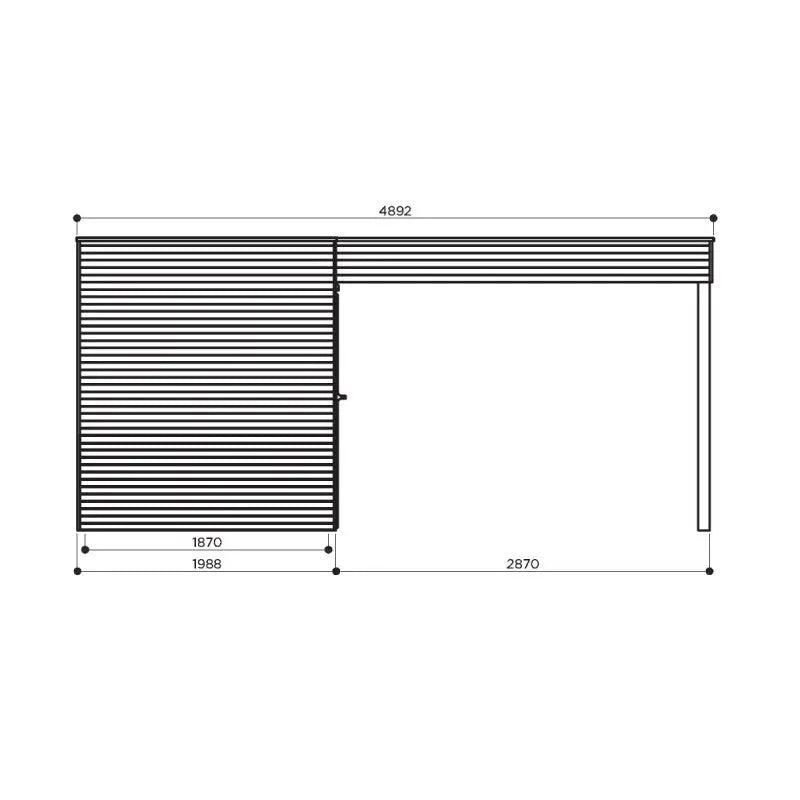 Abri de jardin Potenza 5,94m² en bois traité autoclave 19mm avec terrasse couverte - SOLID Ma boutique