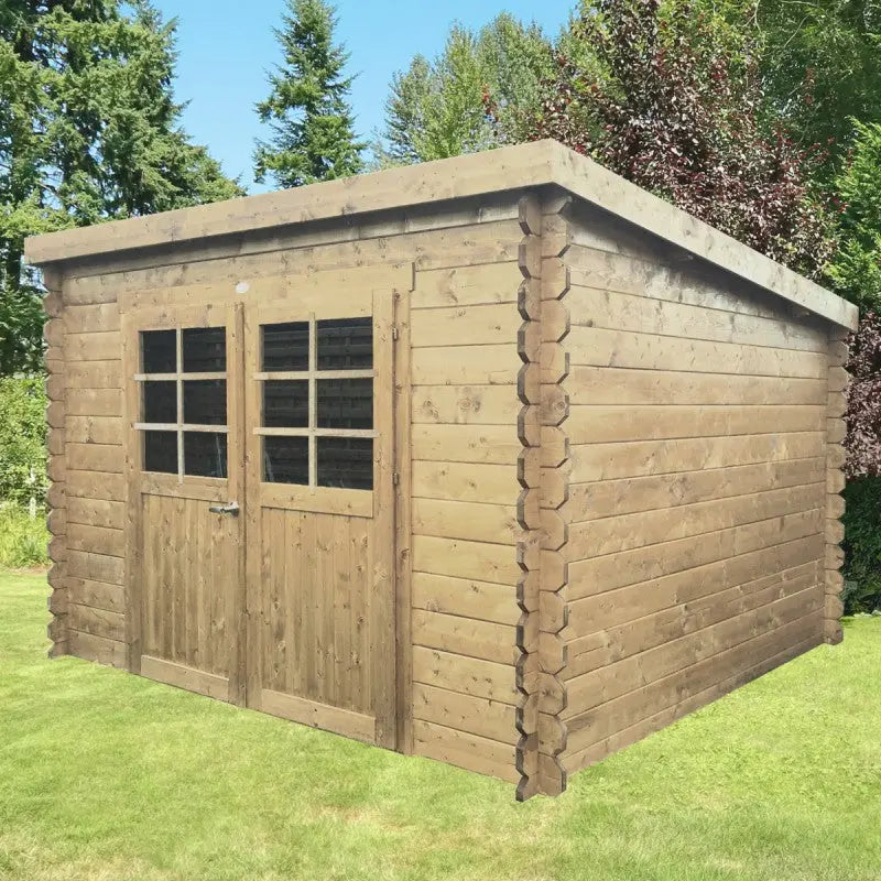 Abri de jardin Riom 7,09m² en bois traité autoclave 28mm à toit monopente - SOLID Ma boutique