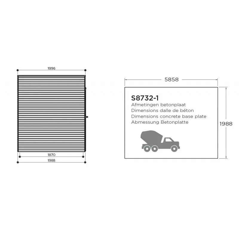 Abri de jardin Salerno 11,76m² en bois traité autoclave 19mm avec terrasse couverte - SOLID Ma boutique