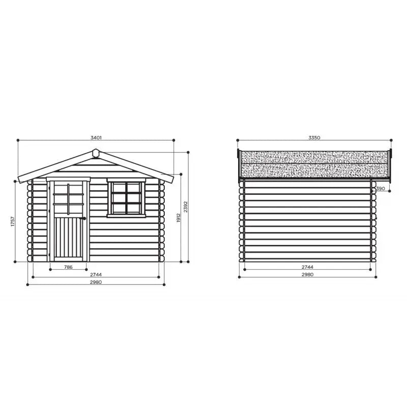Abri de jardin Sologne 8,88m² en bois massif 28mm autoclave - SOLID Ma boutique