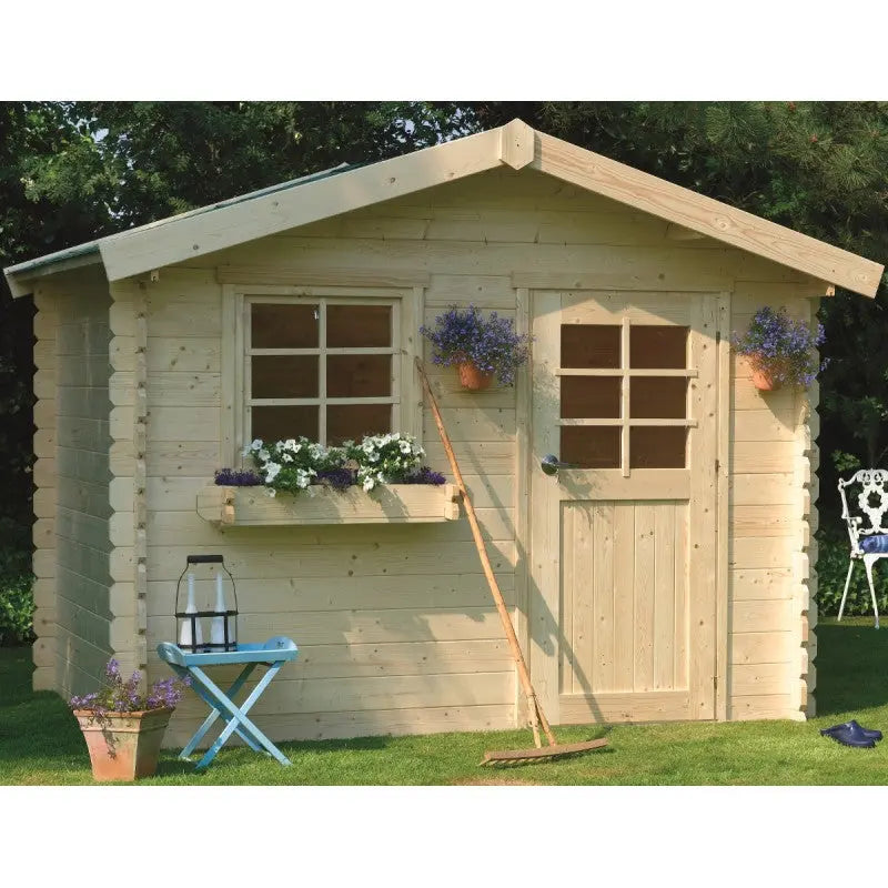 Abri de jardin Sologne 8,88m² en bois massif 28mm autoclave - SOLID Ma boutique