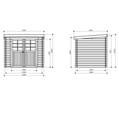 Abri de jardin Stendal 4,91m² en bois massif 19mm à toit monopente - SOLID Ma boutique