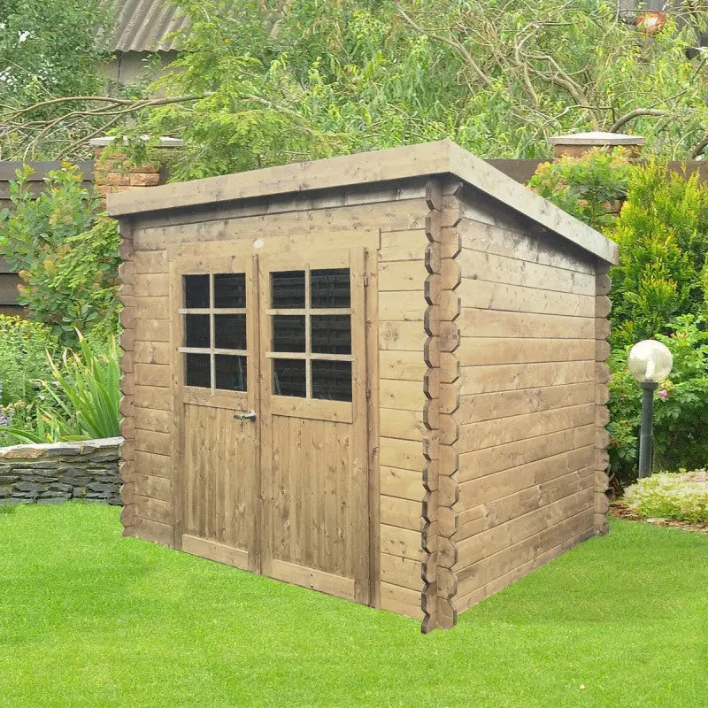 Abri de jardin Stendal 4,91m² en bois massif 19mm à toit monopente - SOLID Ma boutique