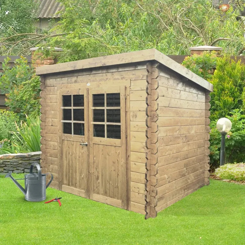 Abri de jardin Stendal 4,91m² en bois massif 19mm à toit monopente - SOLID Ma boutique