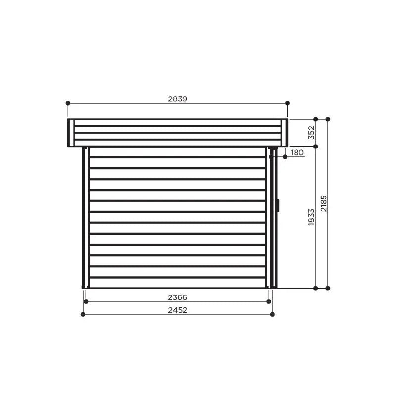Abri de jardin Stockholm 8,91m² en bois massif 28mm avec double porte - SOLID Ma boutique