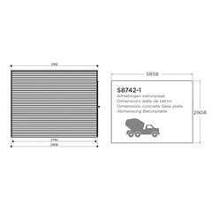 Abri de jardin Tarento 8,69m² en bois traité autoclave 19mm avec terrasse couverte - SOLID Ma boutique